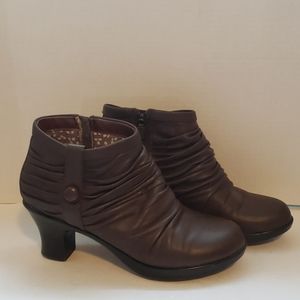 Dansko brown leather booties